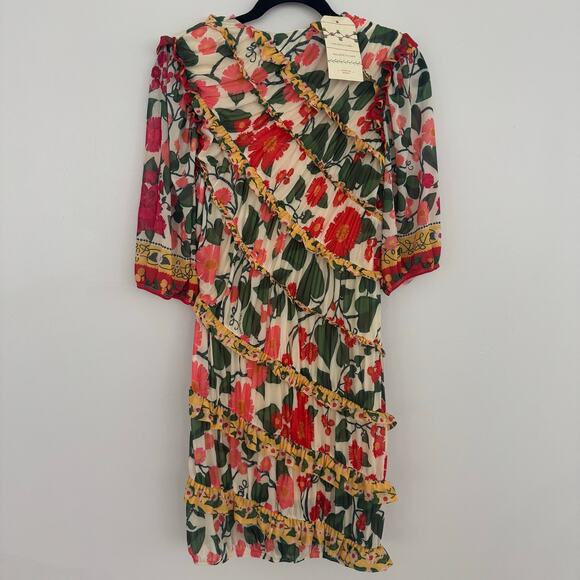 Farm Rio x Anthropologie Puff-Sleeve Fitted Mini Dress - Picture 2 of 9